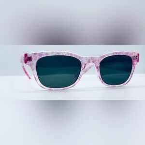 Zenni 286117 Pink Translucent Oval Sunglasses Frames Only